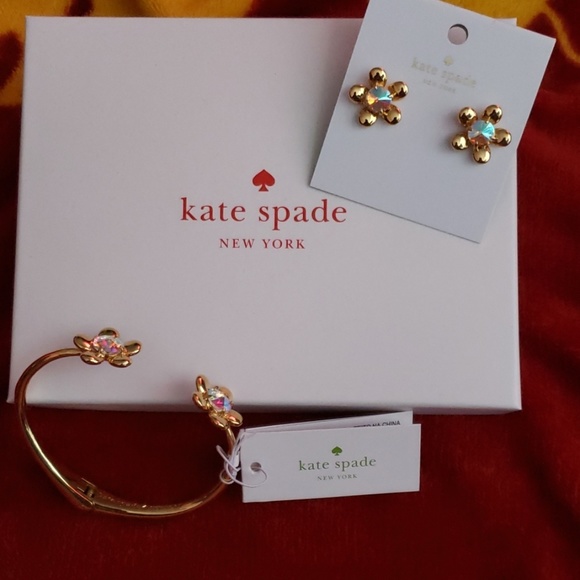 kate spade Jewelry - Kate Spade Sunset Blooms Earrings Bracelet SET